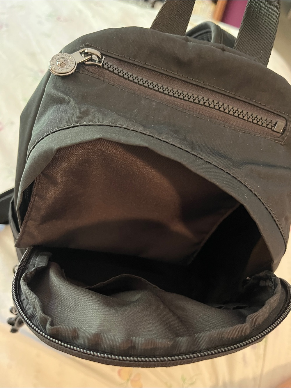 Kipling City Pack Backpack with Silver Hardware and signature Monkey Keychain - Picture 10 of 14